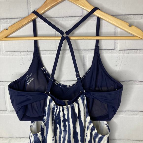 Athleta Wave Break Blousy Tankini Bathing Suit Top Size 34D/DD - Picture 12 of 14